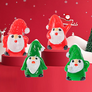 Gnomos Navideños de Resina, Figuras en Miniatura de Santa Claus, Adornos para Interiores, Acabado Brillante, Estilos A, B, C, D - Product Image 3