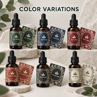 Individuell Bedruckte Kosmetik-Kunstpapier-Etiketten Farbdruck Matt Botanische Tropfflaschen-Etiketten