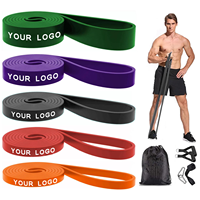 Bandes de résistance personnalisées avec logo pour femmes, bandes de résistance en latex pour le sport et la remise en forme, bandes de résistance pour les jambes et les fesses, bandes d'entraînement avec logo