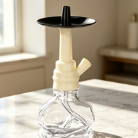 Chicha portable de luxe moderne avec logo personnalisé, accessoires en métal, boîte cadeau durable avec finition miroir