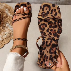 Women Summer Sandals Bohemian Ethnic Style <b>Soft</b> Bottom Low Heels Comfortable Non-Slip Casual Beach <b>Shoes</b> Sandalias De Mujer - Product Image 4