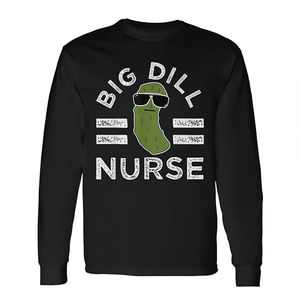 T-shirt à manches longues Big Dill Nurse Pickle Pun, cadeau humoristique médical pour les infirmières - Product Image 2