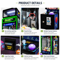 Máquina expendedora de grúas de juguete arcade Smart PCB EXTREME MINI con tira de luces LED brillantes para centro de entretenimiento