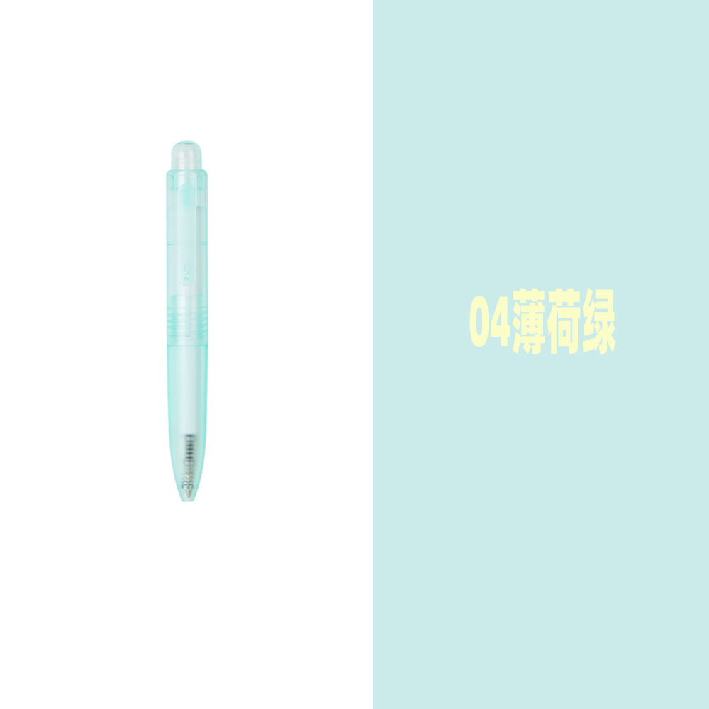 Transparent model-mint green-05mm gel pen black