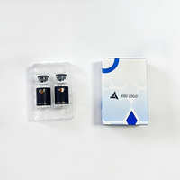 Boîte d'emballage pliable en carton avec plateau en plastique, modèles de conception personnalisés gratuits, durable, quatre couleurs, pour flacon vide de 3 ml