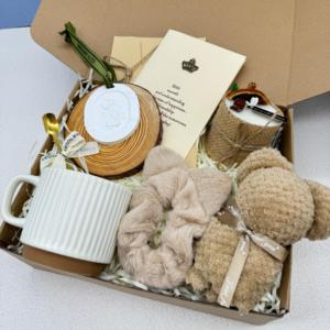 Nouveauté, panier-cadeau personnalisé pour l'automne, bougies, mug, <span class=keywords><strong>serviette</strong></span>, « Je pense à toi », cadeau confortable pour collègue, ensemble cadeau pour femmes et hommes - Product Image 2