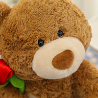 Ours en peluche doux avec rembourrage en coton PP et détails brodés - Cadeau d'anniversaire mignon pour petite amie, ours câlin pour dormir