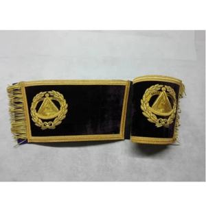 Bleu Lodge Maître Maçon Maçonnique Tablier Ensemble Du Pakistan Made Maçonnique Regalia Tablier, Col et Gantelets Poignets - Product Image 4