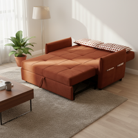 Canapé-lit moderne 2 en 1 pliable, extensible, en tissu extensible pour petits espaces, métal, gain de place, salon