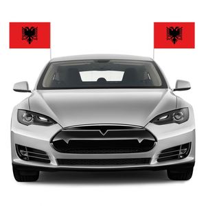 ธงติดกระจกรถยนต์แอลเบเนียราคาถูก ขนาด 12x18 นิ้ว โลโก้สั่งทำได้ วัสดุคุณภาพสูง - Product Image 4