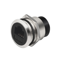 SETO Nouveau Design Connecteur Keystone RJ45 Cat5e Type D 22mm Étanche en Alliage de Zinc à Montage sur Panneau Garantie 3 Ans