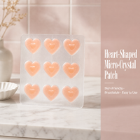 Patch anti-boutons Micro Crystal Heart pour les voyages et les soins quotidiens du visage, adolescents, femmes, vente en gros, marque privée
