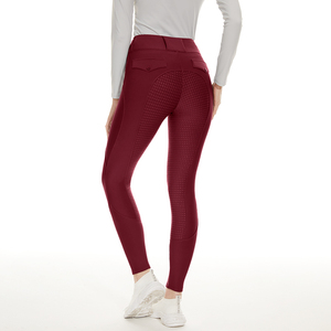 מותאם אישית טייץ רכיבה חורף טייץ נקודות סיליקון אלסטיות גבוהות עם כיסים בצד תרמי רכיבה על סוסים - Product Image 2