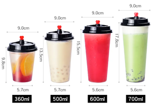Emballage de boissons avec logo personnalisé, couvercle jetable en PP, gobelets à bulles en plastique mignons, tasses à café avec couvercles - Product Image 2