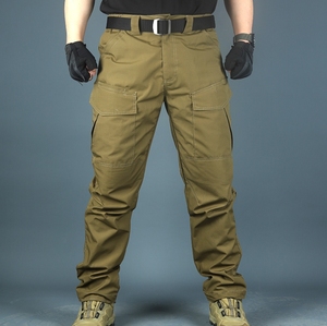 Pantalon tactique multi-poches de grande taille pour agents de sécurité urbains, noir, kaki, vert, coyote brun, DFP0308 - Product Image 1