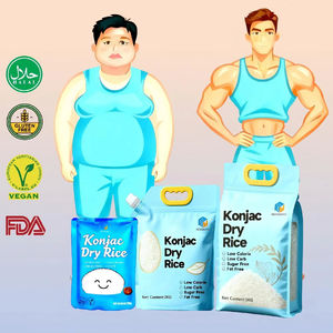 Düşük kalorili düşük Carb100g diyabetik dostu ince gıda anında Konjac pirinç DryShirataki pirinç özelleştirmek - Product Image 1