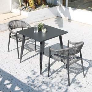 เก้าอี้หวายสวนเฟอร์นิเจอร์รับประทานอาหารกลางแจ้งดีไซน์ทันสมัยพร้อมโครงโลหะสำหรับอพาร์ทเมนต์ร้านอาหารวิลล่าลาน - Product Image 5