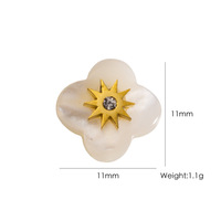 Pendentif en pierre naturelle et coquillage perforé pour accessoires de bijoux