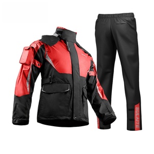 Ruban réfléchissant pour une utilisation nocturne Combinaison de pluie imperméable pour homme 2 pièces/ensemble Vêtement de pluie pliable pour le golf, la moto, la pêche - Product Image 1