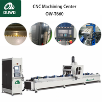 Centre d'usinage CNC 3 axes OUWO 380V avec broche motorisée italienne haute vitesse 8KW pour usine de fenêtres, portes et murs rideaux