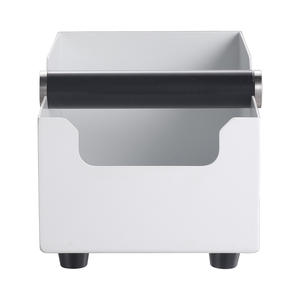 Caja de desechos para café espresso con base para estación de apisonado, contenedor de acero inoxidable para desechos de café con soporte para portafiltro (Negro) - Product Image 3
