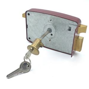 Serratura per Porta in Legno <span class=keywords><strong>CISA</strong></span> CASA TYPE ad Alta <span class=keywords><strong>Sicurezza</strong></span> con Doppio Cilindro 140mm per Mercato Medio Orientale, in Ottone 105A con Catenaccio Separato - Product Image 2