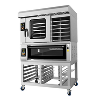 Nuevo estilo de aire caliente, Horno de convección de 5 capas, horno de vapor comercial para hornear, combinación de piedra, horno de convección con horno de panadería de pan