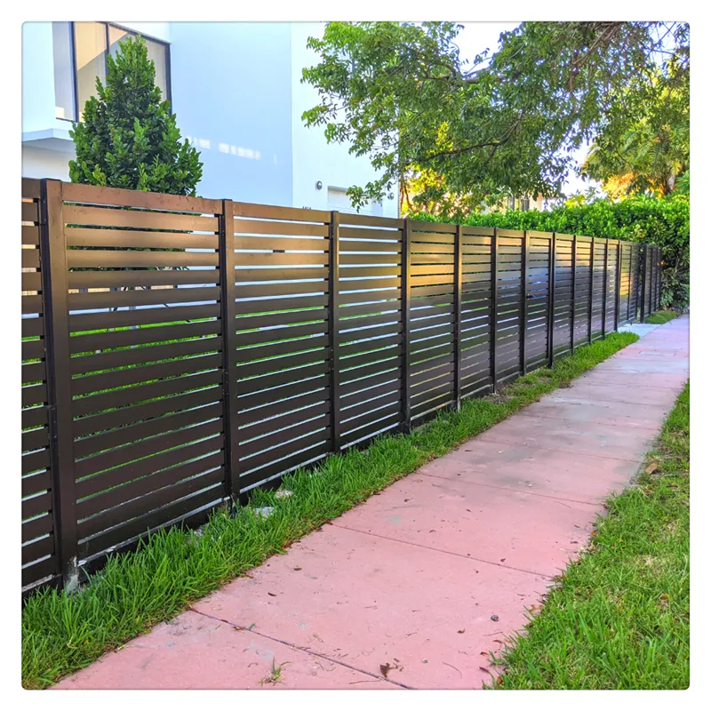 ACE eskrim kafes lazer kesim alüminyum çit panelleri yatay alüminyum çit