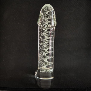 Leuke Realistische <span class=keywords><strong>Dildo</strong></span> Glas Levensechte Hard Masturbator Cock Penis Dikke Persoonlijke Zuignap Lichtgevende <span class=keywords><strong>Dildo</strong></span> Voor Vrouwen Genoegen - Product Image 4
