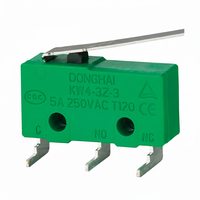 Micro-interrupteur KW4-3Z Série DONGHAI, 2000 pièces/carton, plastique vert, métal, 16A 250 VAC SPST-NO, IP40, 100 000 cycles, longue durée de vie