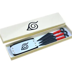 Kunai konoha acessórios de cosplay, 17 desenhos, popular, anime, adereços de plástico