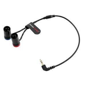 สายเคเบิล Alvin's Cables 3.5 มม. TRS แบบคู่ ต่อ <span class=keywords><strong>XLR</strong></span> ตัวผู้ สายแยกแบบ Y ขนาด 1/8 นิ้ว TRS 2 <span class=keywords><strong>XLR</strong></span> 3 ขา ตัวผู้ สำหรับเชื่อมต่อ RDE Wireless GO II MixPre Recorder - Product Image 2
