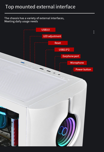 SNOWMAN Premium Mid-<span class=keywords><strong>Tower</strong></span> Gaming Pc <span class=keywords><strong>Case</strong></span> Computer Cases Towers Gabinete de escritorio Carcasa Pc RGB Gabinete Cpu <span class=keywords><strong>Case</strong></span> para Gamer - Product Image 5