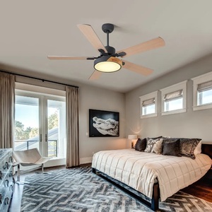 Thiết kế mới LED quạt trần với ánh sáng Frosted Glass đèn điều khiển từ xa 5 Blades AC động cơ chúng tôi cắm cho khách sạn hộ gia đình - Product Image 4