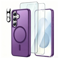 Ensemble d'étuis magnétiques pour téléphone, verre trempé pour écran + protection d'objectif d'appareil photo, protection complète pour Samsung S26 25 24 23 Ultra