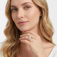 Offre Spéciale – Bague Classique en Argent Sterling 925 de Luxe avec Moissanite et Or, à 4 Griffes Torsadées
