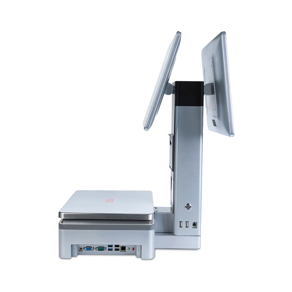 Высокоточные весы с двойным сенсорным экраном и встроенным 58 мм принтером для фруктов с ящиком для наличных