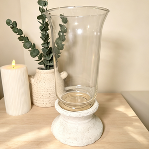 Lot de bougeoirs cylindriques en verre craquelé gris transparent, différentes tailles, pour bougies coniques, pour mariages et fêtes - Product Image 2