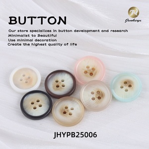 Horn Resin <strong>Button</strong> Four Holes Variety Colors Resin Plastic <strong>Button</strong> for Clothing Coat Shirt - Product Image 1