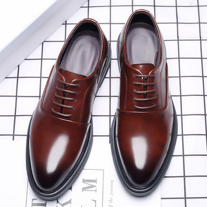 Scarpe in pelle Casual alla moda da uomo scarpe eleganti eleganti da uomo a punta britannica che gli uomini acquistano prodotti - Product Image 3