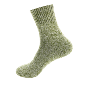 HPS0101 Cotton Elastic Terry Towel Bottom Winter Socks Olive Green Stockings - Product Image 2
