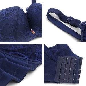 Sujetador de encaje sexy push-up para mujer, talla grande, con tirantes ajustables y convertibles, con aros finos, ropa interior cómoda - Product Image 6