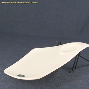 Nhà máy bán Chất lượng cao thân thiện với môi melamine Dinner tấm với lưới thiết kế cho nhà hàng và khách sạn thiết lập - Product Image 3
