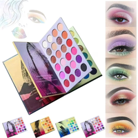 Palette de fards à paupières 72 couleurs avec fini mat, scintillant et pailleté, étiquette privée personnalisée, livre de fards à paupières pour le maquillage en emballage boîte