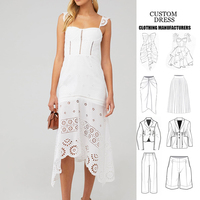 Femmes Nouveau Design Dentelle Décoration Élégante Longueur Genou Sexy Lady Sleeveless Dresses Volants Fishtail Dress