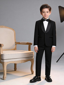 Conjunto <span class=keywords><strong>de</strong></span> traje <span class=keywords><strong>de</strong></span> esmoquin <span class=keywords><strong>para</strong></span> niños, traje formal con solapa <span class=keywords><strong>de</strong></span> satén <span class=keywords><strong>para</strong></span> fiesta <span class=keywords><strong>de</strong></span> boda, traje <span class=keywords><strong>para</strong></span> niños, chaqueta y pantalones, conjunto <span class=keywords><strong>de</strong></span> 2 piezas - Product Image 6