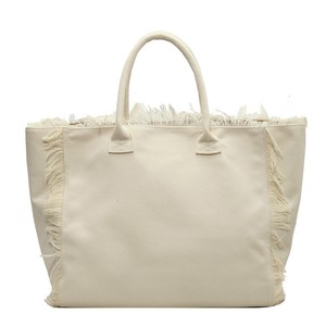 Fashion Trend Women Large Capacity Casual Travel Striped Handmade Tassel Handbag Light Luxury <b>Canvas</b> <b>Totes</b> - Product Image 5
