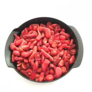 HZ 레드 산호 크리스탈 자갈 벌크 도매 돌돌 가정 장식 보석 돌 - Product Image 3