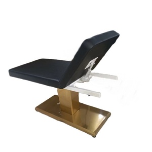 Kisen Modern Beauty Spa Cosmetic <b>Table</b> 80cm Black Massage Treatment 3 Electric Motors Curved <b>Lash</b> <b>Bed</b> Gold Base for Bedroom Sale - Product Image 4