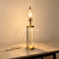 Lampe de table moderne en cristal K9, flexible, simple, écologique, avec abat-jour en tissu, lampe de bureau LED